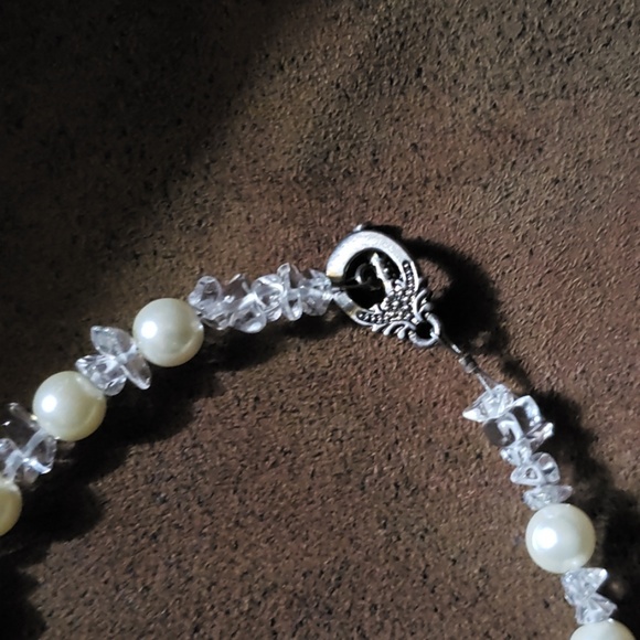 1 HOUR SALE Beautiful pearl and crystal necklace - Picture 2 of 3